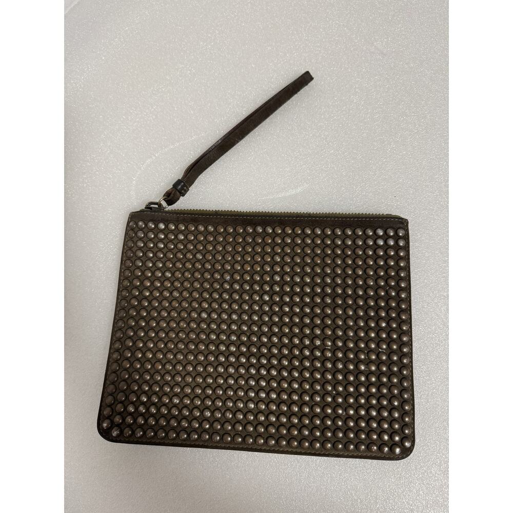 Giuseppe Zanotti Wristlet Clutch Bag Studded Suede Womens Made in Italy Purse